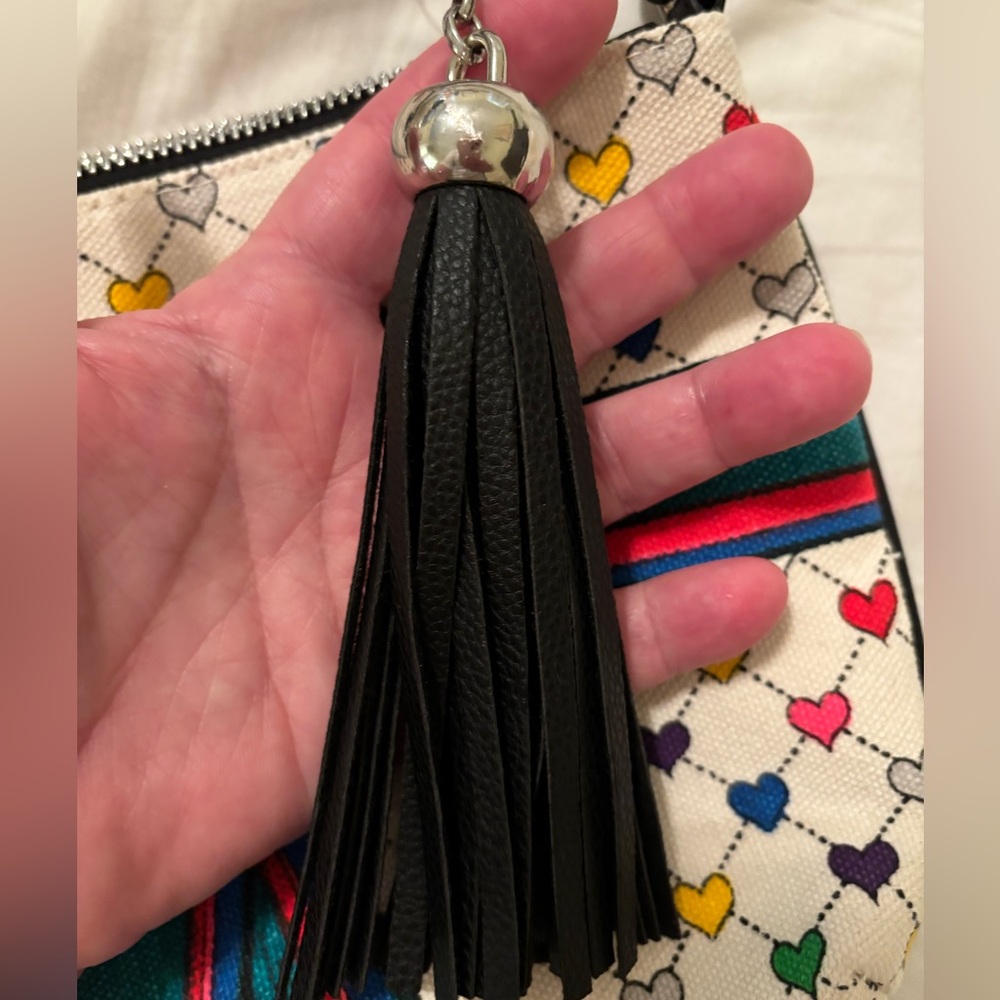 Brighton “Love & Joy” heavy canvas crossbody - Like New - Picture 4 of 5